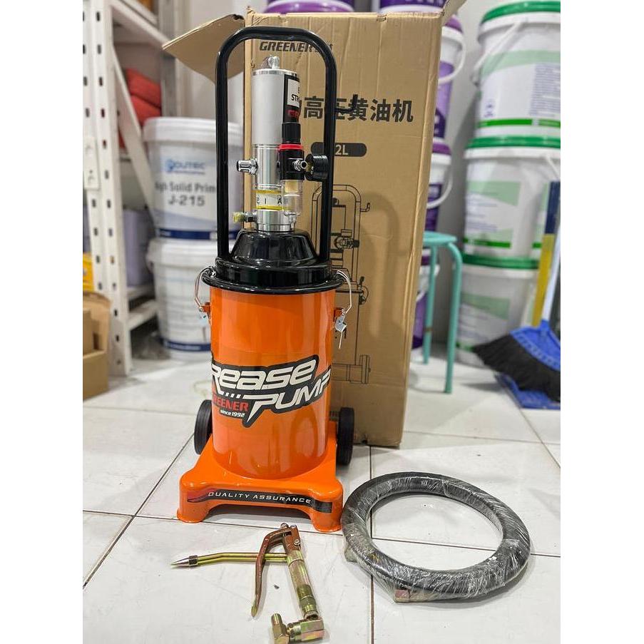 Air Pneumatic Grease Pump GREENER 12 L Alat Pelumas  Grease