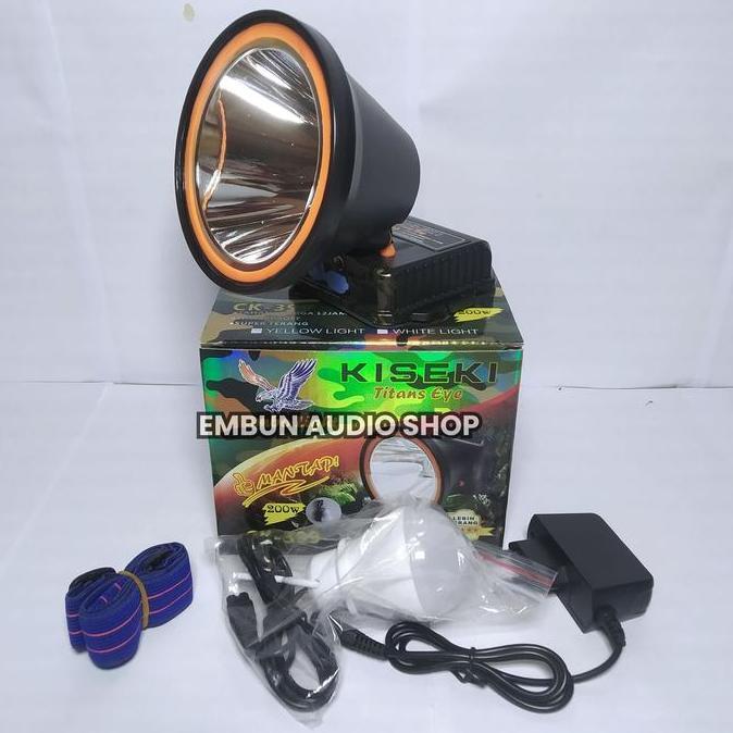 Kiseki Senter Kepala Super Terang Ck-Sk299/Ck-Sk399 Senter Led Super Terang 100Watt/200Watt Senter A