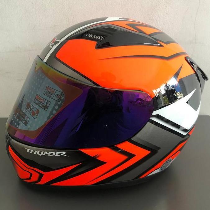 Helm Dewasa Full Face Merk KLM SNI Kaca Hitam Smoke Terlaris Termurah