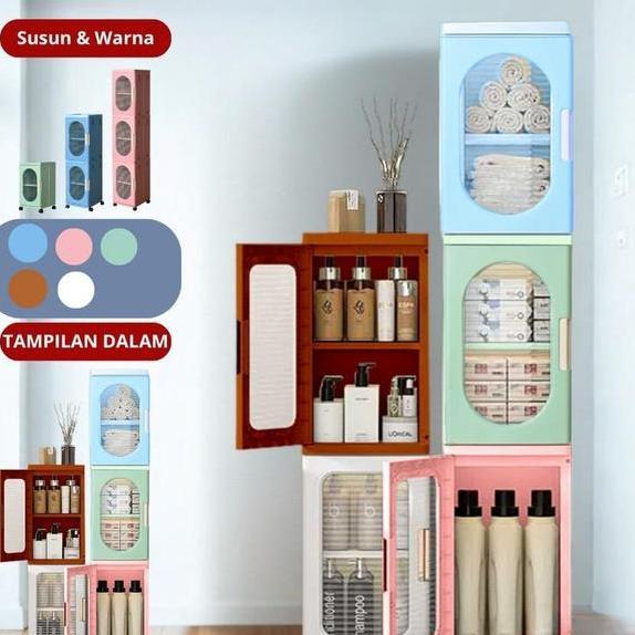 Mizca Lemari Lipat Susun Plastik Oleora Lemari Pakaian Plastik Leora Lemari Portable Rak Sepatu Lema
