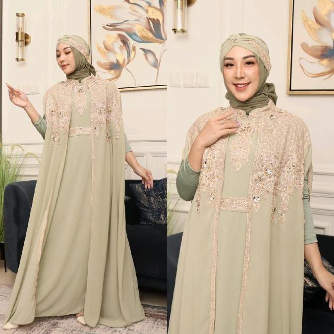 Sale Abaya/Kaftan Malika Mewah Bahan Cerutty Babydoll Premium Pesta Remaja Kaftan Panjang / Dress Ko