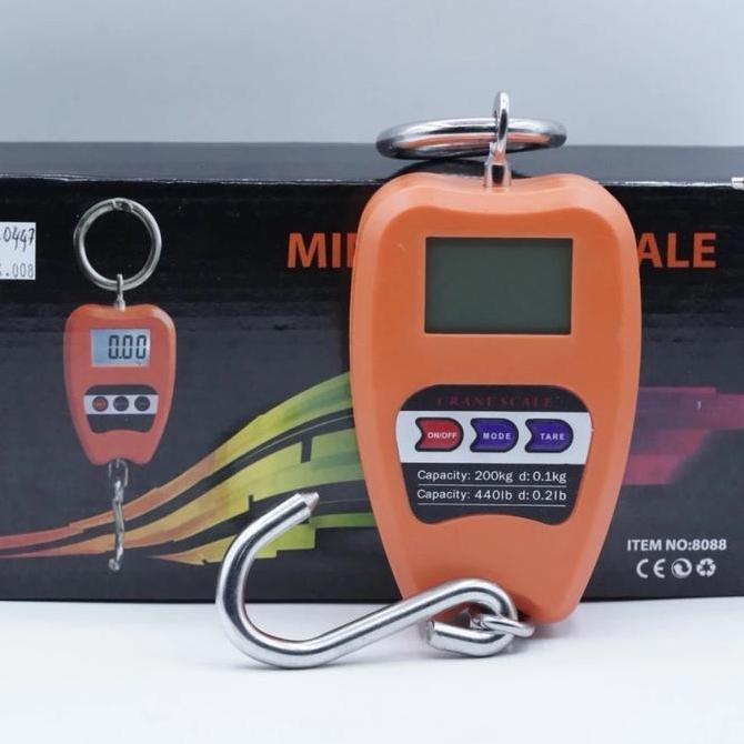 Timbangan Gantung Digital 200 Kg Babon Bb-200 | Timbangan Barang Lcd Smart Crane Buat Sayur/Buah/Aya