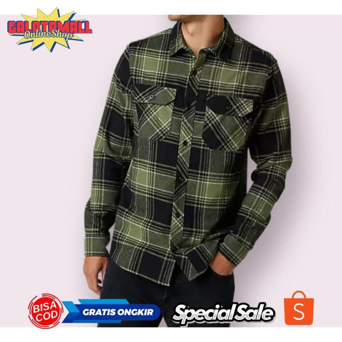 KU09 Promo Spesial Kemeja Flannel F*X Racing Katun 100% S-2XL Termurah Sale