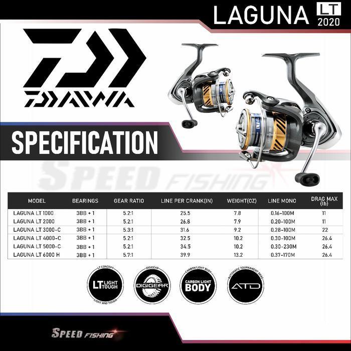 "Cod" - Reel Pancing Daiwa Laguna Lt 1000 2000 3000 4000 5000 6000 Bestseller
