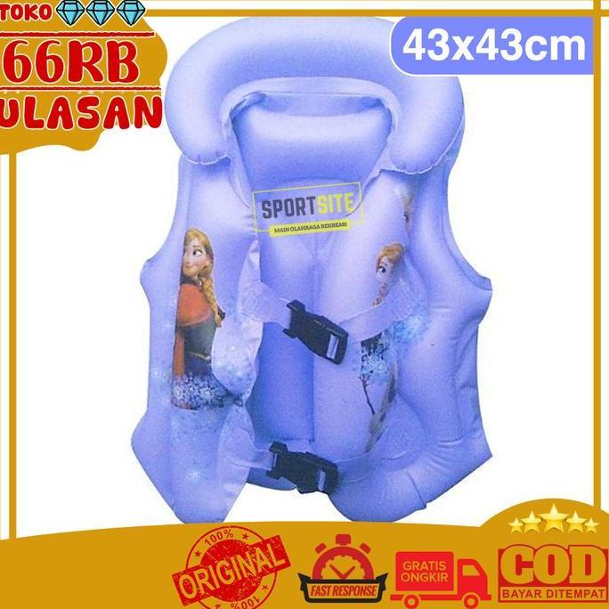 Swim Vest Frozen Kecil. Jaket Rompi Pelampung Renang Anak