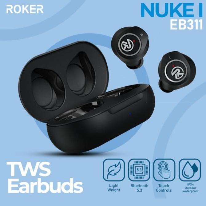 HEADSET - HF - EARPHONE BLUETOOTH ROKER NUKE I EB311 TWS EARBUDS Original