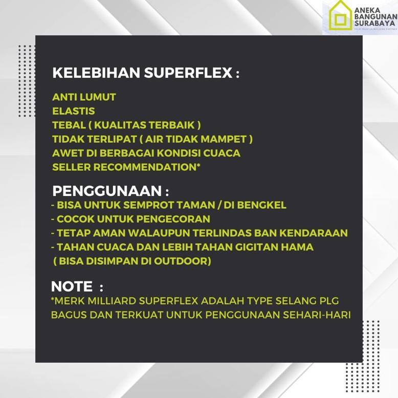 Promo Cod Selang Air 5/8 Milliard Superflex ( Per Meter ) Selang Metalik Miliard Super Flex Metallic