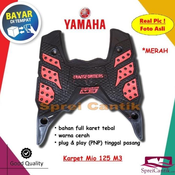 Karpet Mio 125 M3 - Alas Pijakan Kaki Variasi Motor Bahan Karet Tebal