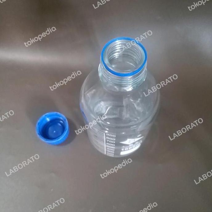 BOTOL SAMPEL 1000ML BENING LAB SAMPLE BOTTLE CLEAR 1000 ML 1L
