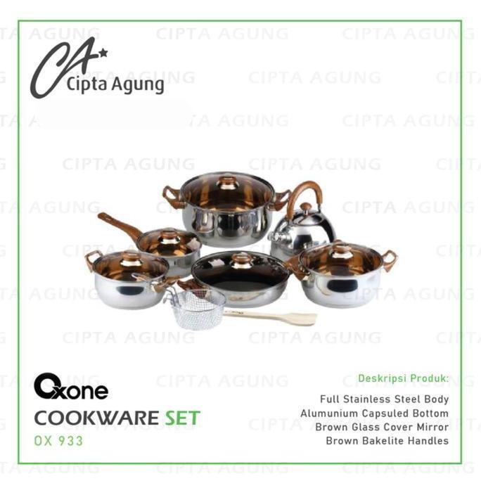ECO COOKWARE SET / PANCI SET OXONE STAINLESS STEEL OX-933 OX933 OX 933