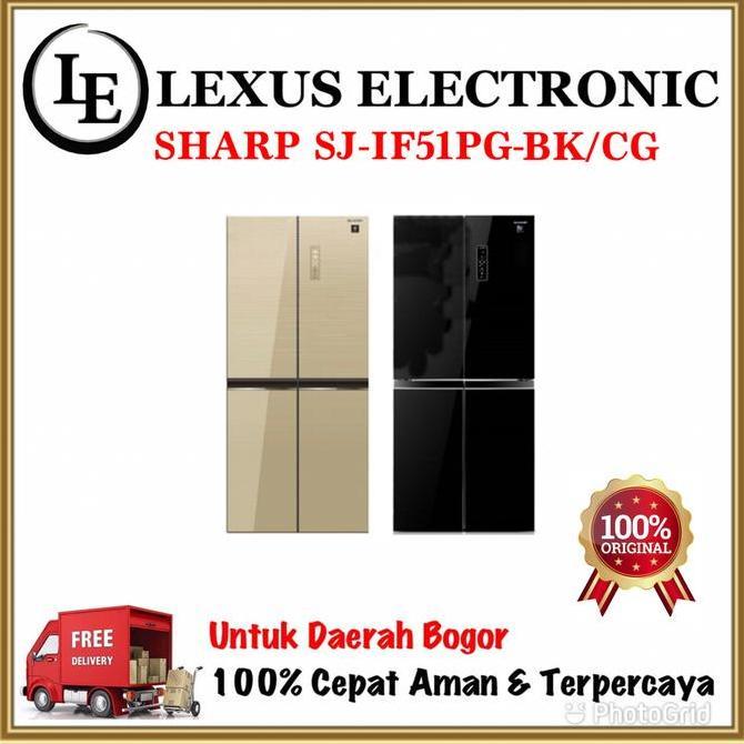 TERBARU - SHARP KULKAS SIDE BY SIDE | SJ-IF51PG-BK | SJ-IF51PG | SJ-IF51PG-BK/CG