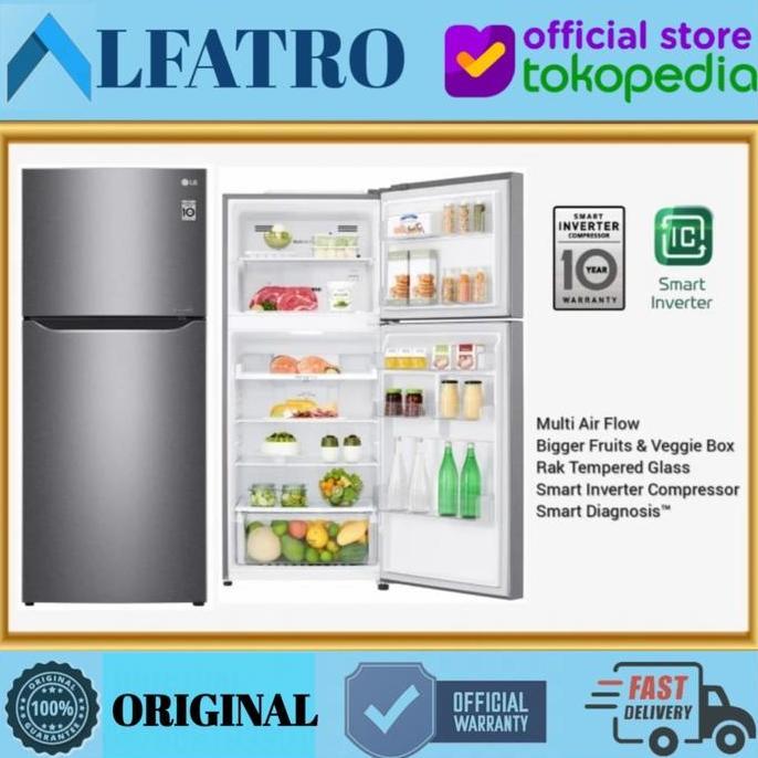 TERBARU - LG KULKAS 2 PINTU SMART INVERTER GNB422SQCL / GN-B422SQCL