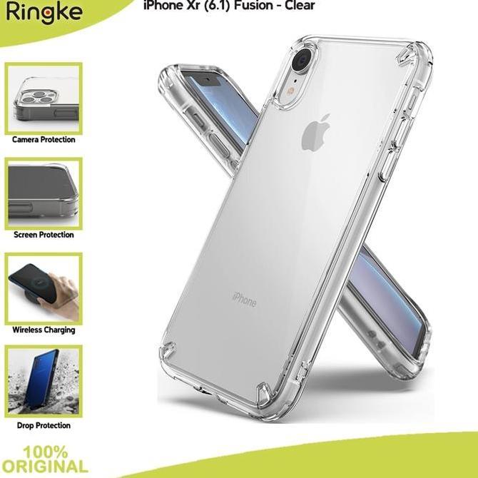 NEW Ringke Casing Compatible For iPhone Xr (6.1) Fusion Clear Bening Case No Yellowing Tipis Softcas