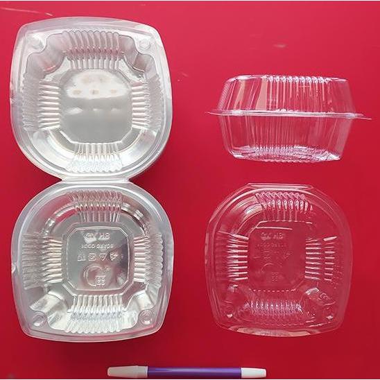 Mika HB / Mika Burger Plastik / Tempat Tray Burger / Salad ( 50 Pcs )