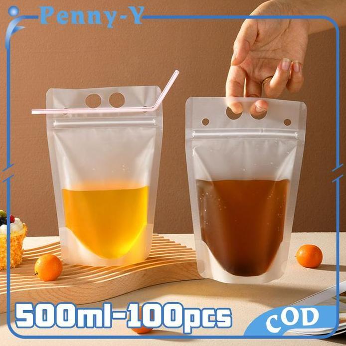 100pcs Standing Pouch Minuman 500ml Serbaguna Pouch Standing Minuman