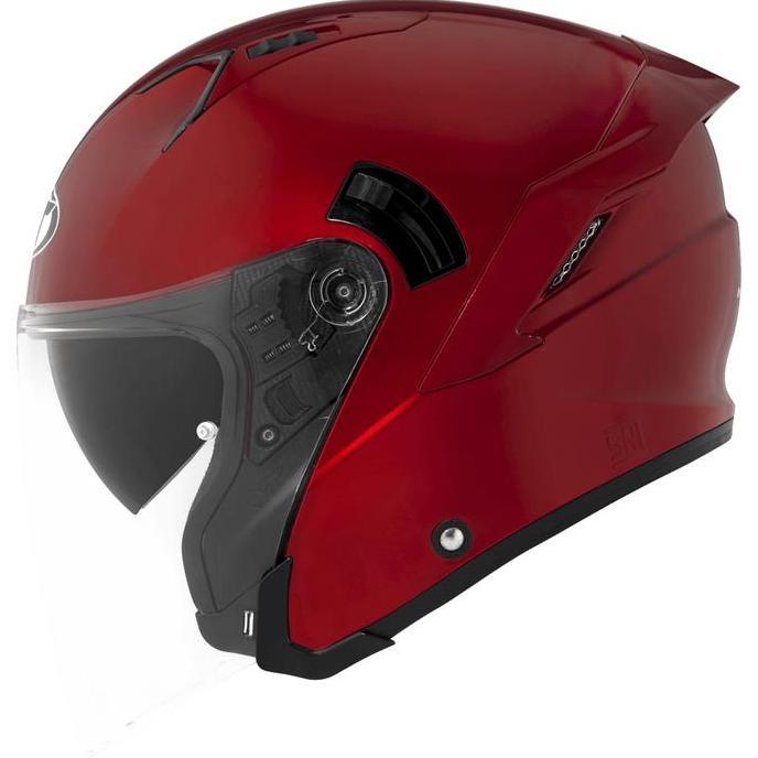 HELM KYT NFJ PLAIN - RED MAROON