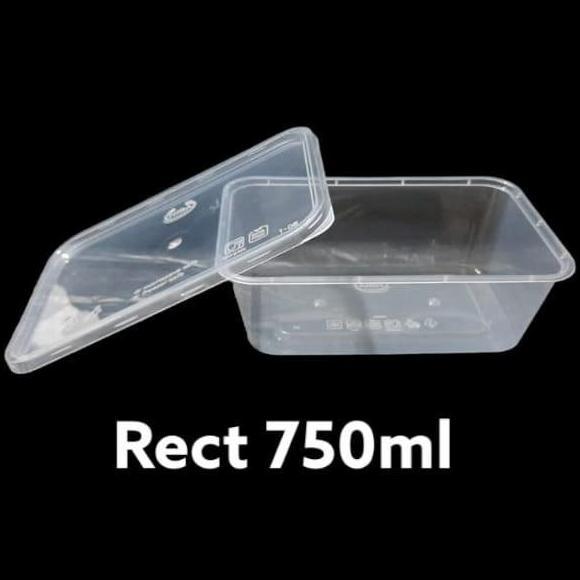 Thinwall 750 ml Rect 25 pcs / Thinwall 750 ml Persegi Panjang
