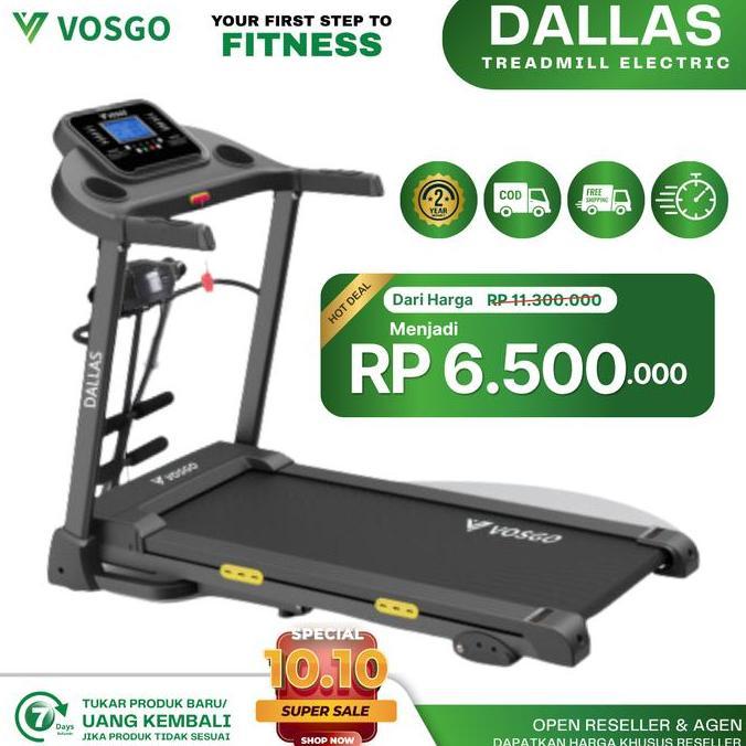 Alat Fitness Treadmill Elektrik Vosgo Dallas