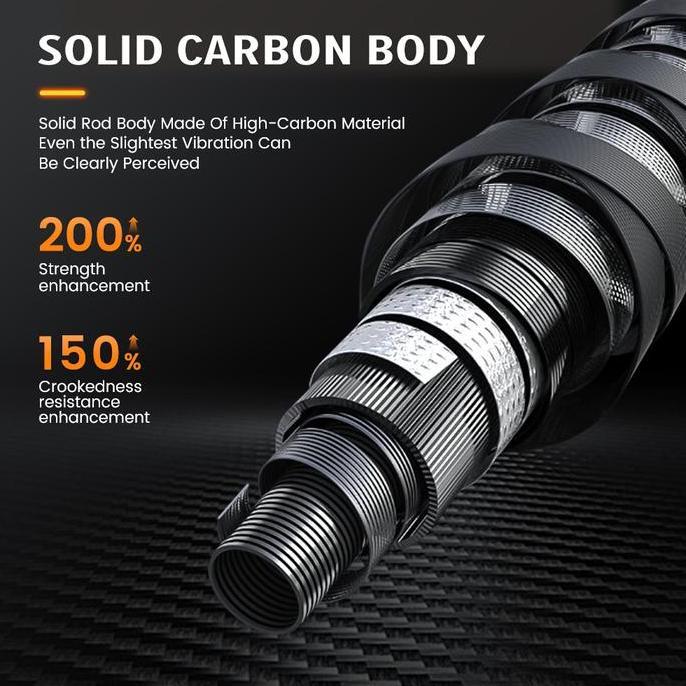 SEAHUNTER Black Arrow Joran Pancing, FUJl O Joran BC Casting/Spinning 1.5M/1.68M/1.8M 76G Berat Umpa