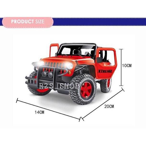 Mainan Mobil Remote Control Jeep Wrangler Skala 1:20