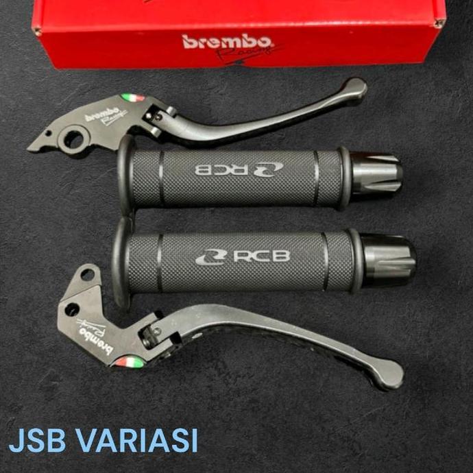 Paket 3in1 Handle Rem Lipat + Handgrip RCB HG55 + jalu stang CNC / Stylo 160 CBS Vario 160 CBS Vario