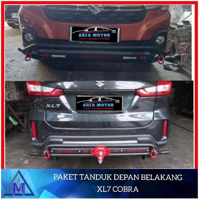Paket Tanduk Depan Belakang Xl7 Cobra Sevencode Bumper Depan Belakang Xl7 Cobra Besi Sevencode