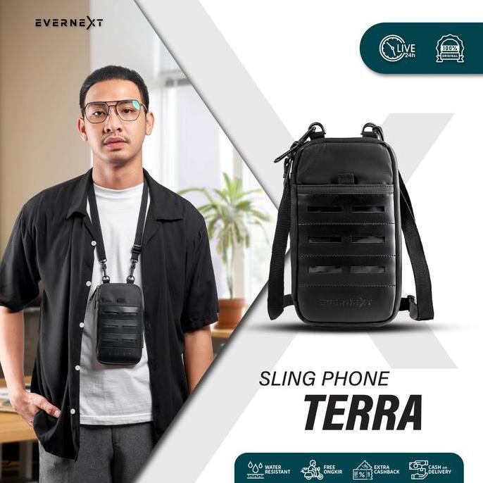 Promo EVERNEXT Sling Phone Pria Waterproof Terra Sling Pouch Wallet Pria Wanita Hanging Wallet Kulit