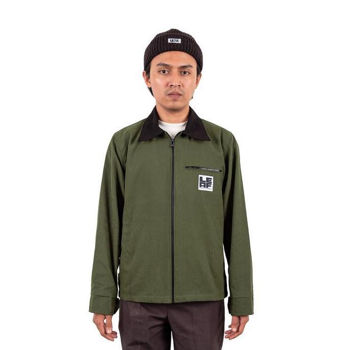 Promo LEAF Classic Green/Black Work Jacket COD