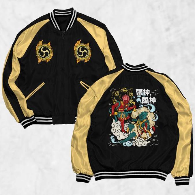 Promo Garaf RAIJIN Jaket Sukajan Sablon Jaket Pria Wanita Distro Unisex COD