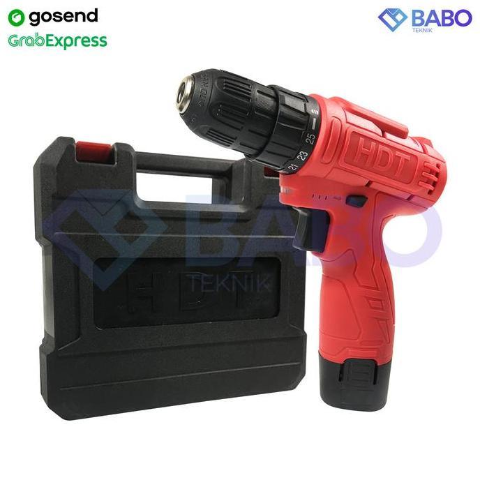 TERBARU - mesin bor baterai cas 12V bor listrik murah 2 baterai bolak balik