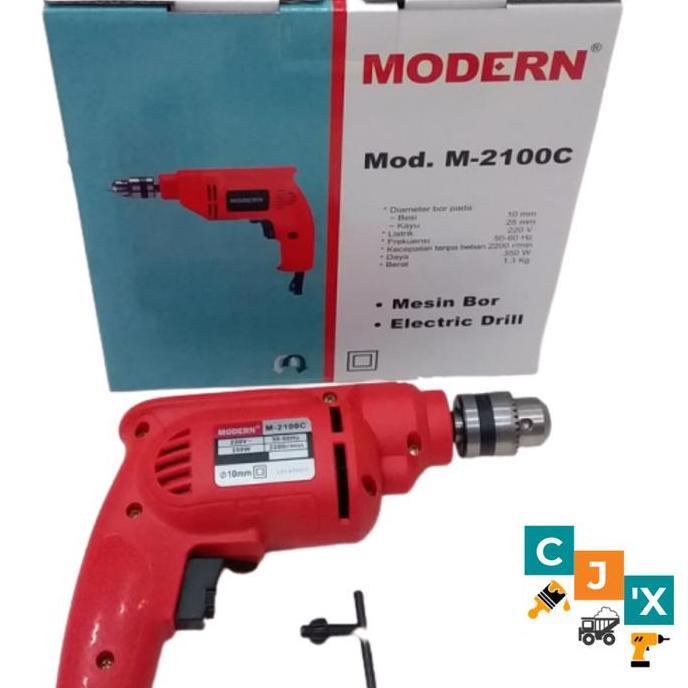 Mesin Bor / Bor Listrik / Bor Tangan / Drill MODERN 10MM M-2100C