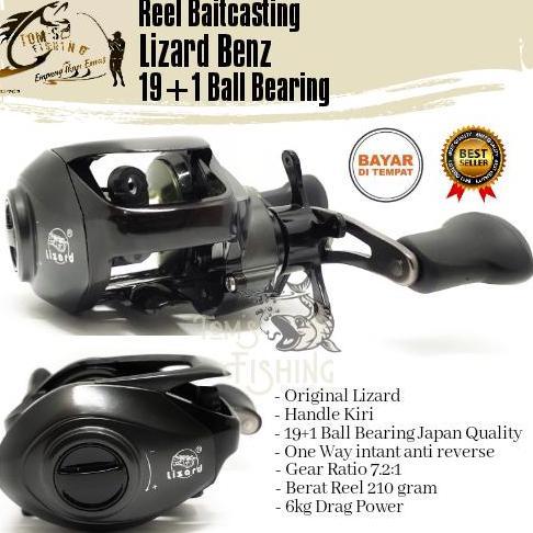 TERBARU - Reel BC Baitcasting Lizard Benz (19+1Bearing) Handle kiri Murah