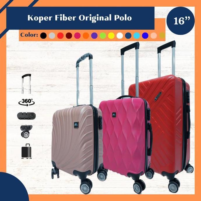 NEW Koper fiber murah anak sekolah SD uk kecil 16 inch Polo poly carbonate