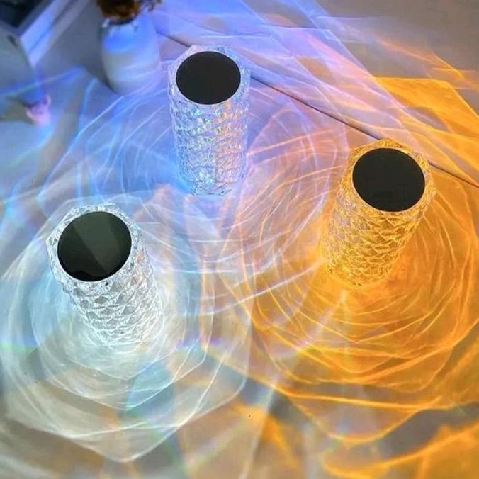 Lampu Tidur/Lampu hias meja Akrilik Gold