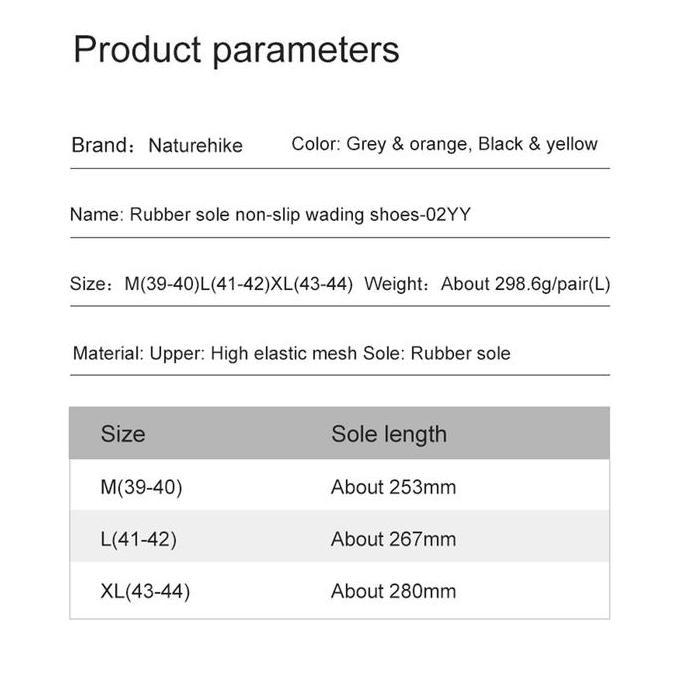 Water Shoes Naturehike NH20FS022 Anti Slip Wading Shoes