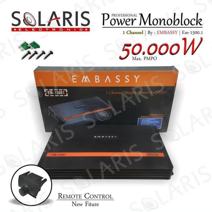 Bnr Power Monoblock Class D 50.000 Watt Emy Em-1500.1 Channel Ampli