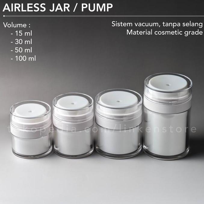 Airless Jar Pot Cream / Botol Pump Atas - Cream Lotion Skincare Travel
