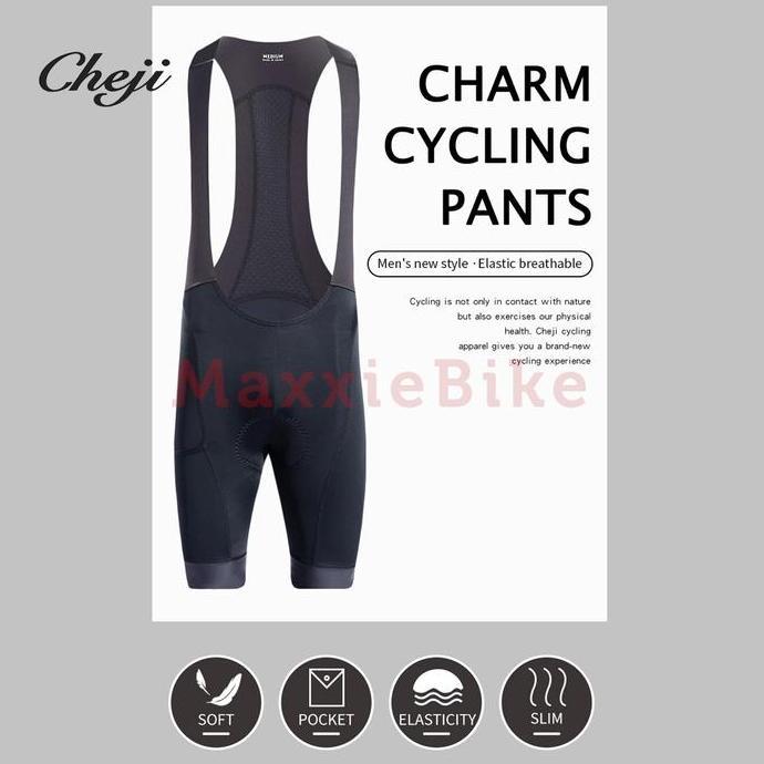 CHEJI Celana Sepeda Pria Pendek BIB PRO CJ-Bart BIB SHORTS MEN Pocket