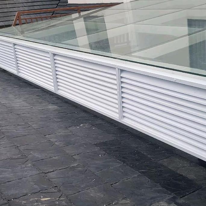 Kisi-Kisi Aluminium Louvre 60X40Cm Bisa Custom Ukuran Frame 3 Inch Modern Minimalis Praktis & Efisie