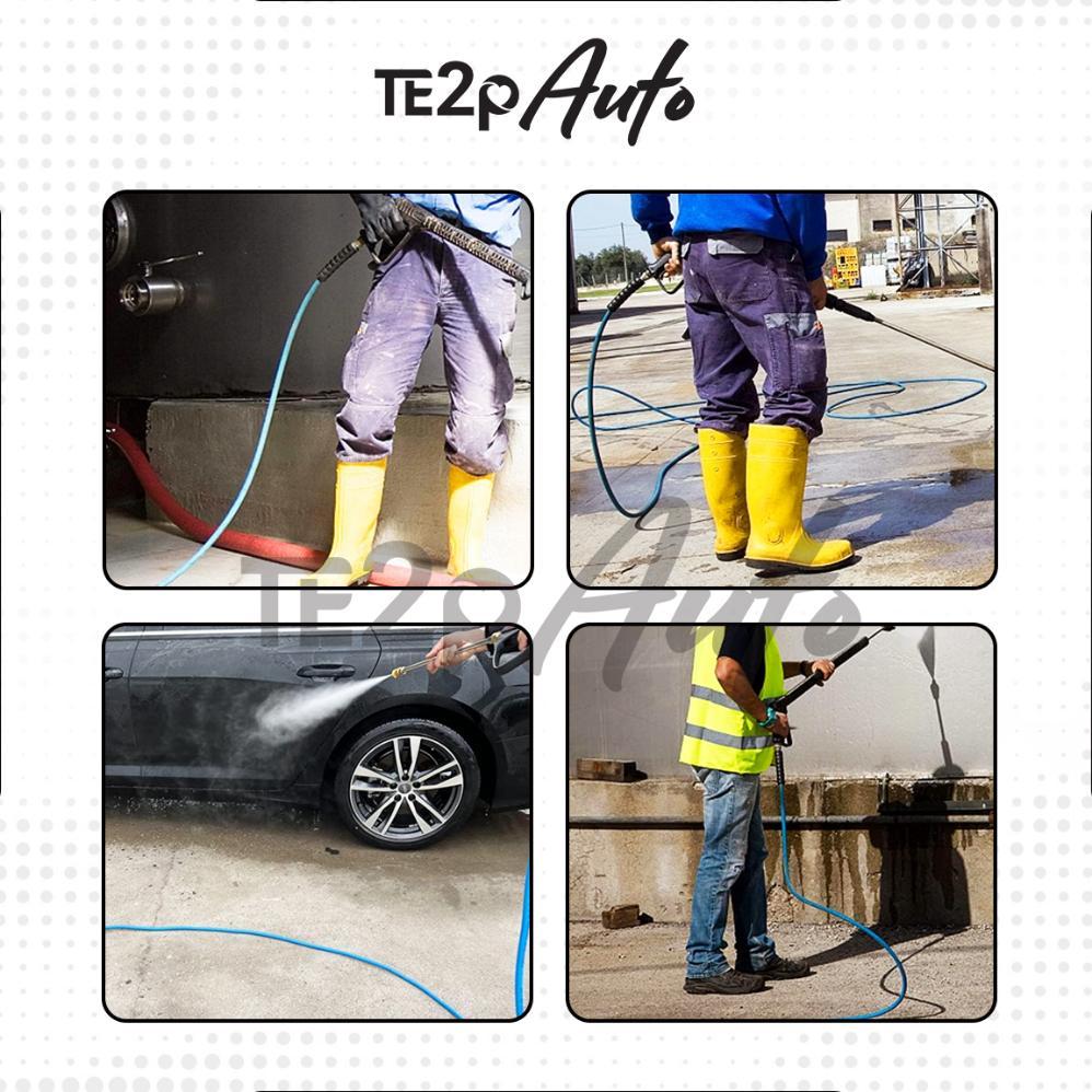 Selang Hose Jet Cleaner Turbo Nozzle 4 Lobang 25 Meter Drat M22 X 15MM Pembersih Saluran Pembuangan 