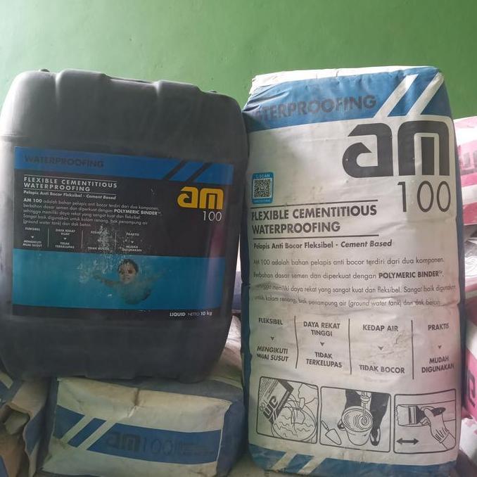 AM 100. Waterproofing kolam renang@20KG LIQUID 30 Kg cemen.flexsibel