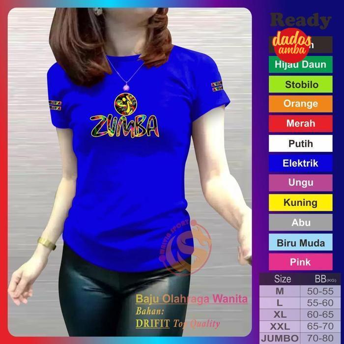 Eh76 et-12 gfd-6 Kaos senam zumba terbaru kaos pendek Baju senam aerobic olah raga fitnes zumba baju
