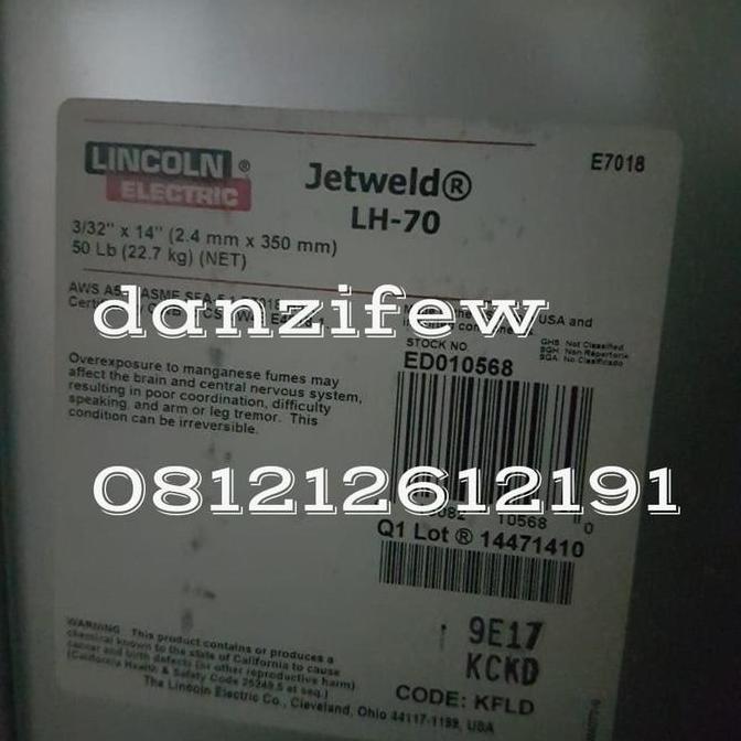 Promo Lincoln Usa Welding Electrode 3.2 Mm - Kawat Las Jetweld Lh-70 E7018 Cod