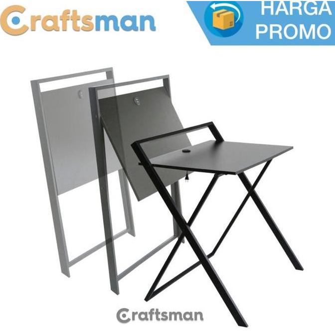 Craftsman Meja Belajar dan Kerja Lipat + Lubang Kabel | MSB05