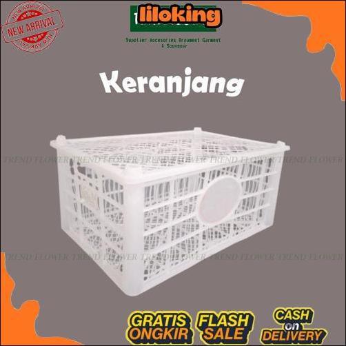 COD Keranjang Buah Bekas Putih Tutup Plastik - Wadah Penyimpanan Storage