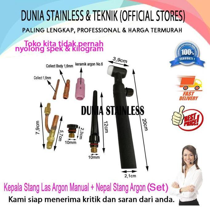 Promo Kepala Stang Argon Manual + Nepal Stang Argon Perlengkapan Las Cod