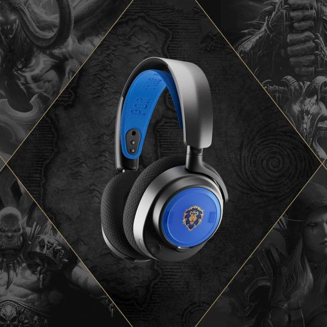 STEELSERIES ARCTIS NOVA BOOSTER PACK ALLIANCE WORLD OF WARCRAFT SERIES WITH HEADBAND AND SPEAKER PLA