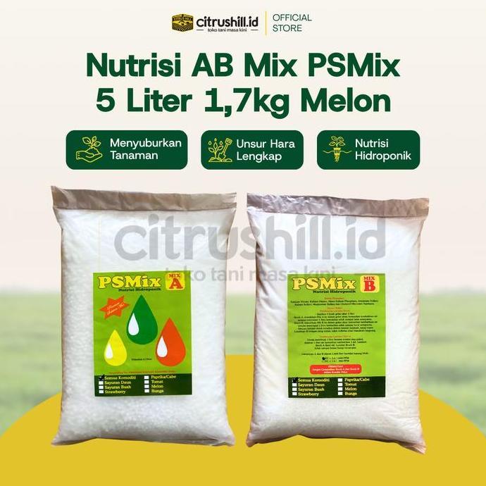 PROMO AB MIX PS MIX 5 LITER 1,7Kg - AB MIX HIDROPONIK - NUTRISI MELON