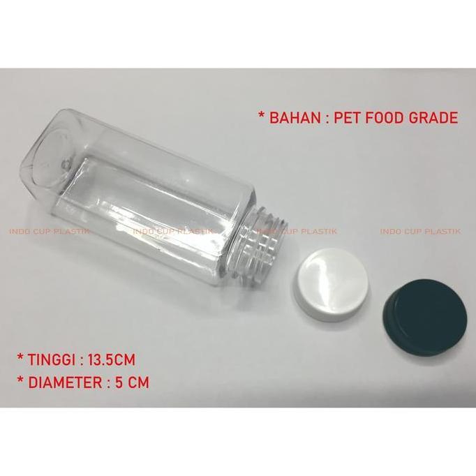 Botol Kale Kotak 250 ml Tebal / Botol Plastik Kale 250 ml Tebal (26gr)