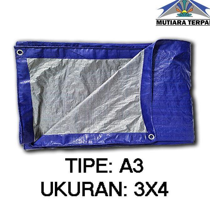 Terpal A3 Biru Silver Ukuran 3X4